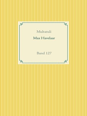 cover image of Max Havelaar
